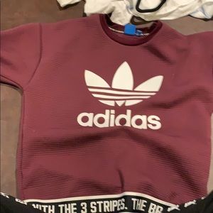 Adidas maroon crew neck